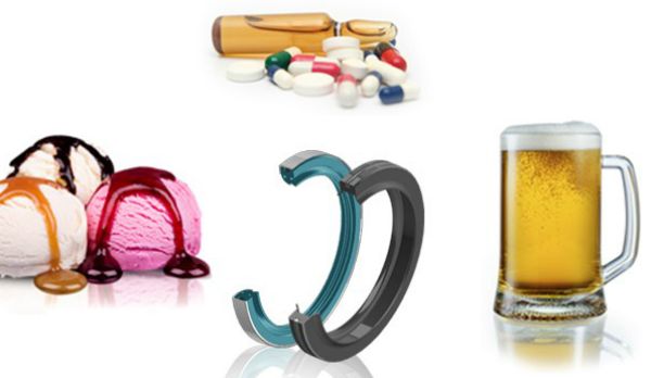 Gama de retenes certificados FDA exterior