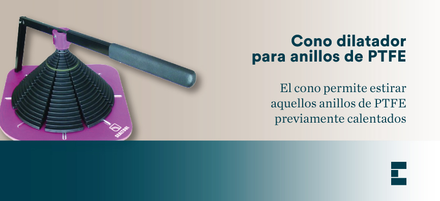 Cono dilatador para anillos de PTFE